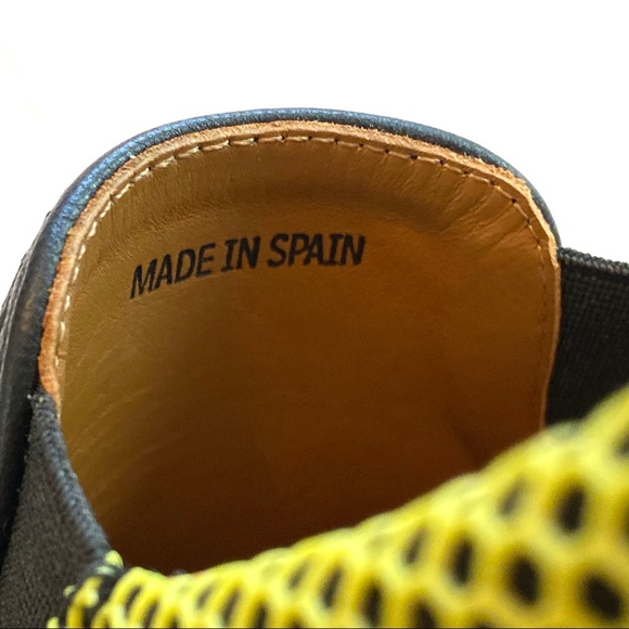 Jimmy Choo slip on shoes demi honeycomb skate sneakers acid yellow neon - Picture 6 of 8